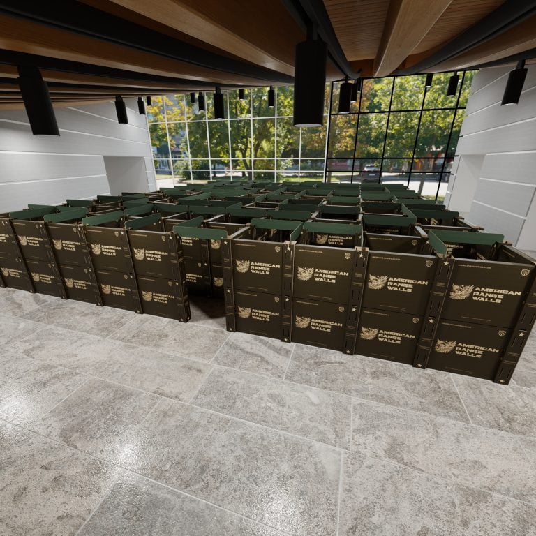 Giant cardboard maze