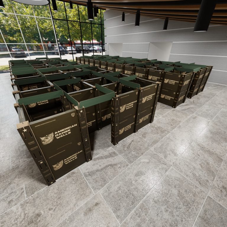 Giant cardboard maze