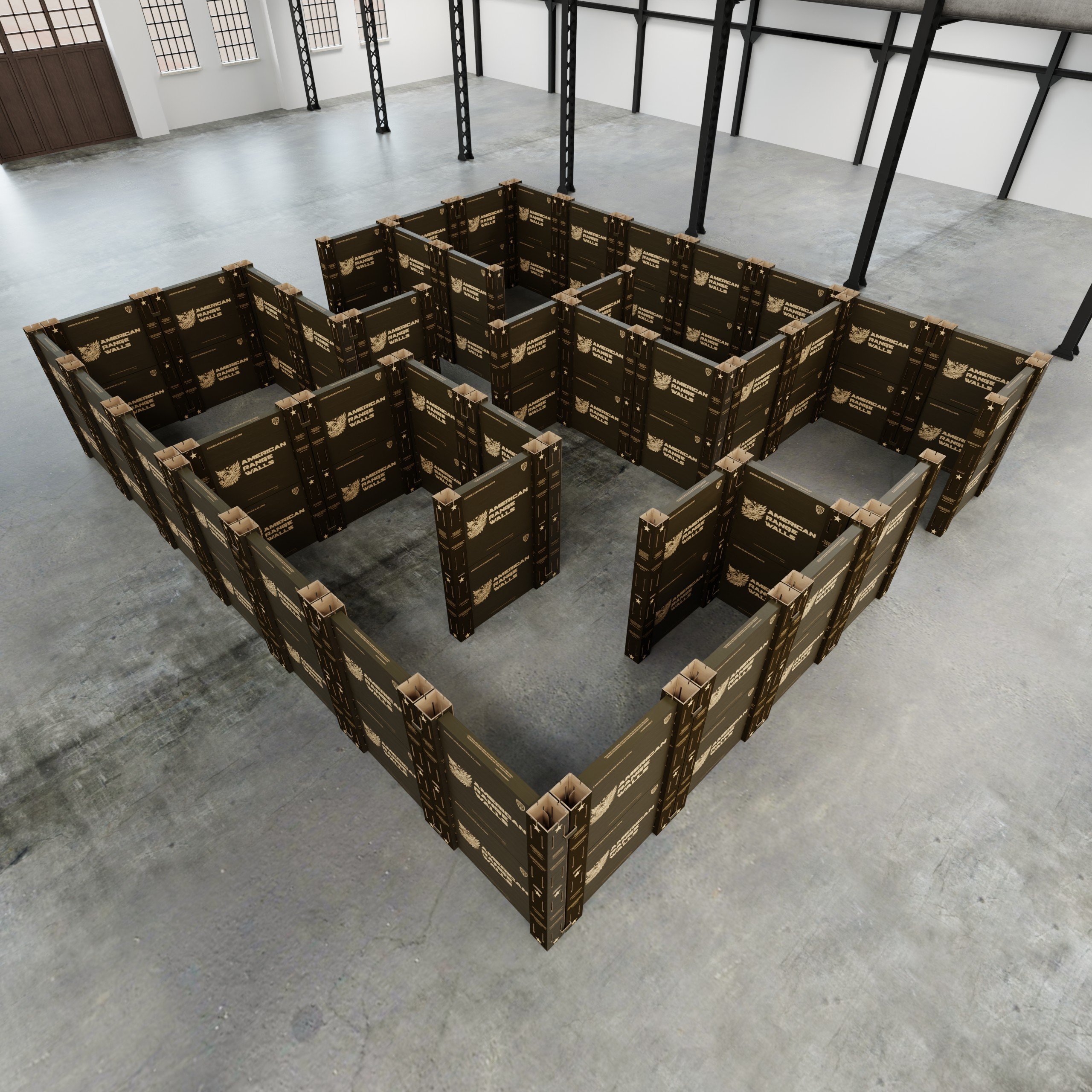 Build a shoot house with 42 American Range Walls