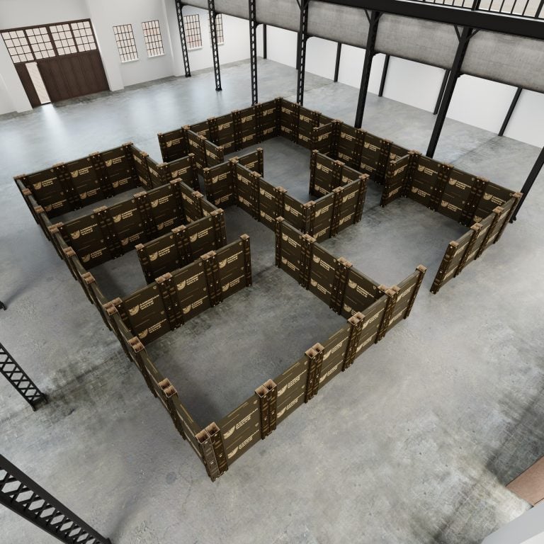 Build a shoot house with 63 American Range Walls