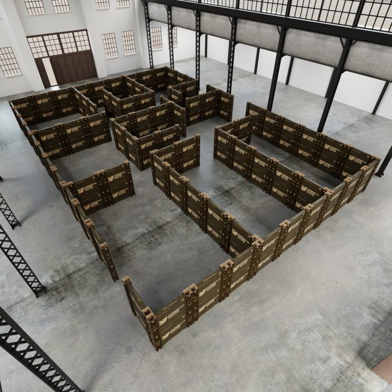 Build a shoot house with 84 American Range Walls