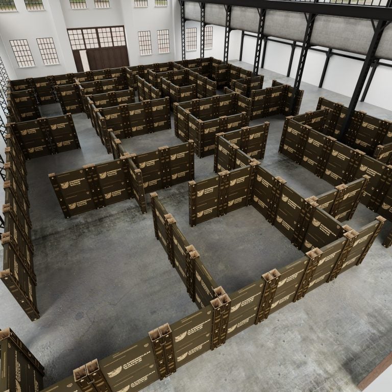 Build a shoot house with 126 American Range Walls